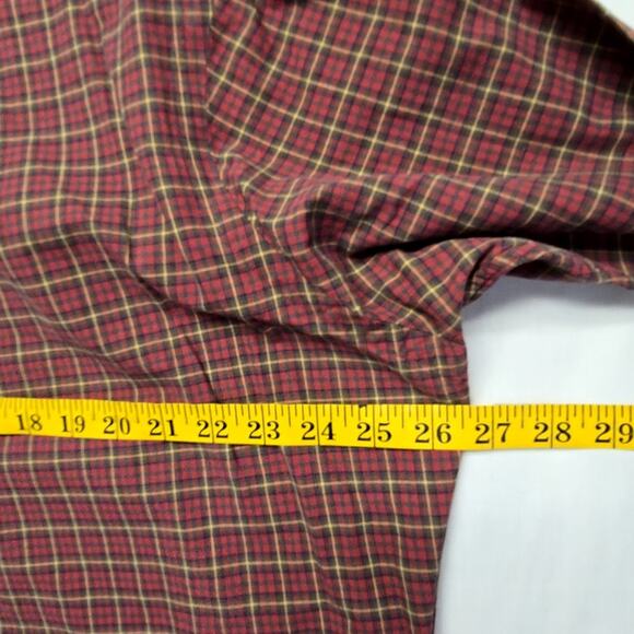 Ralph Lauren Classic Fit Plaid Shirt Red Green Checkered XL Long Sleeve - Picture 9 of 10